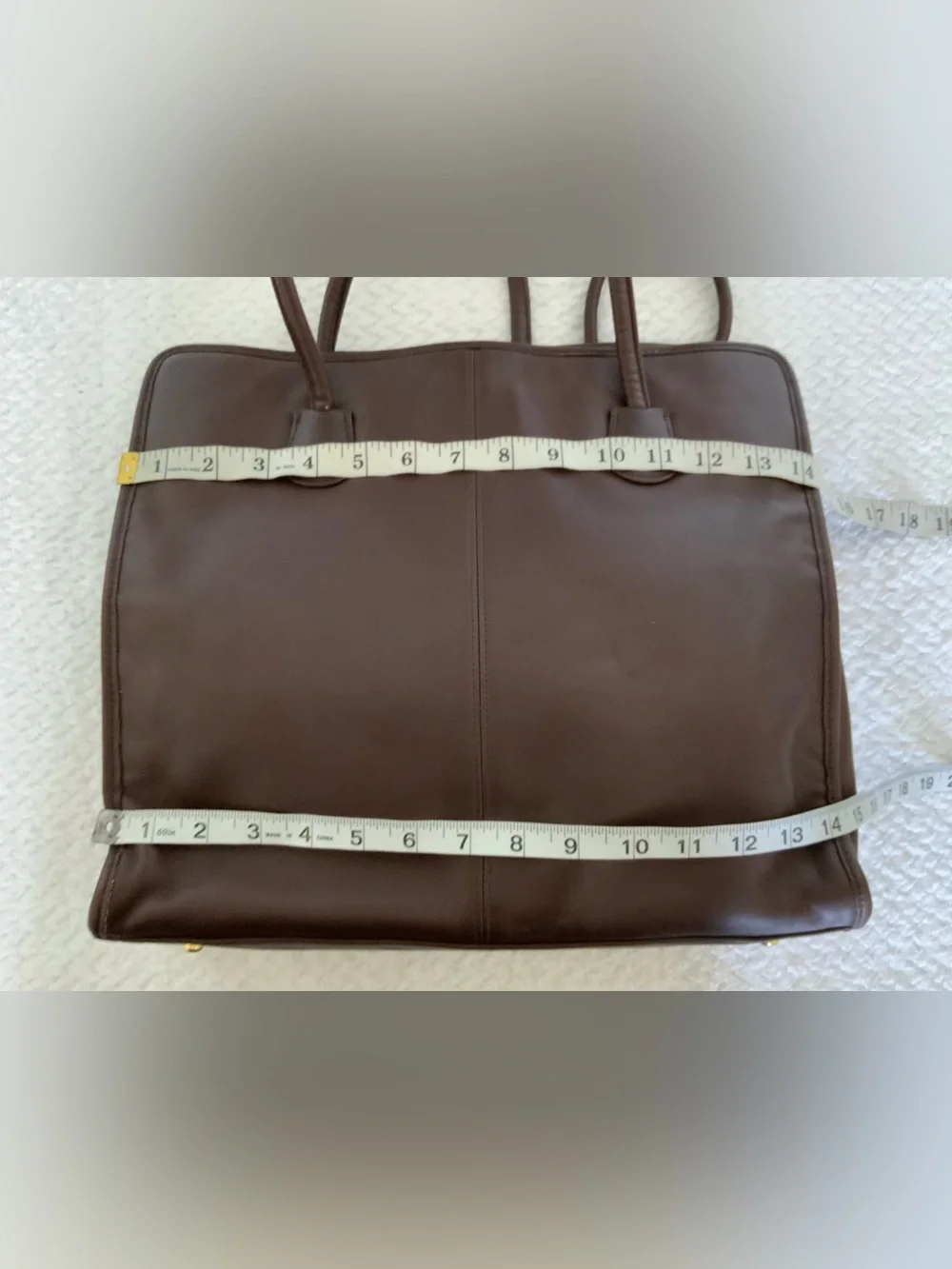 Coach Vintage Large Brown Leather Tote Briefcase Bag